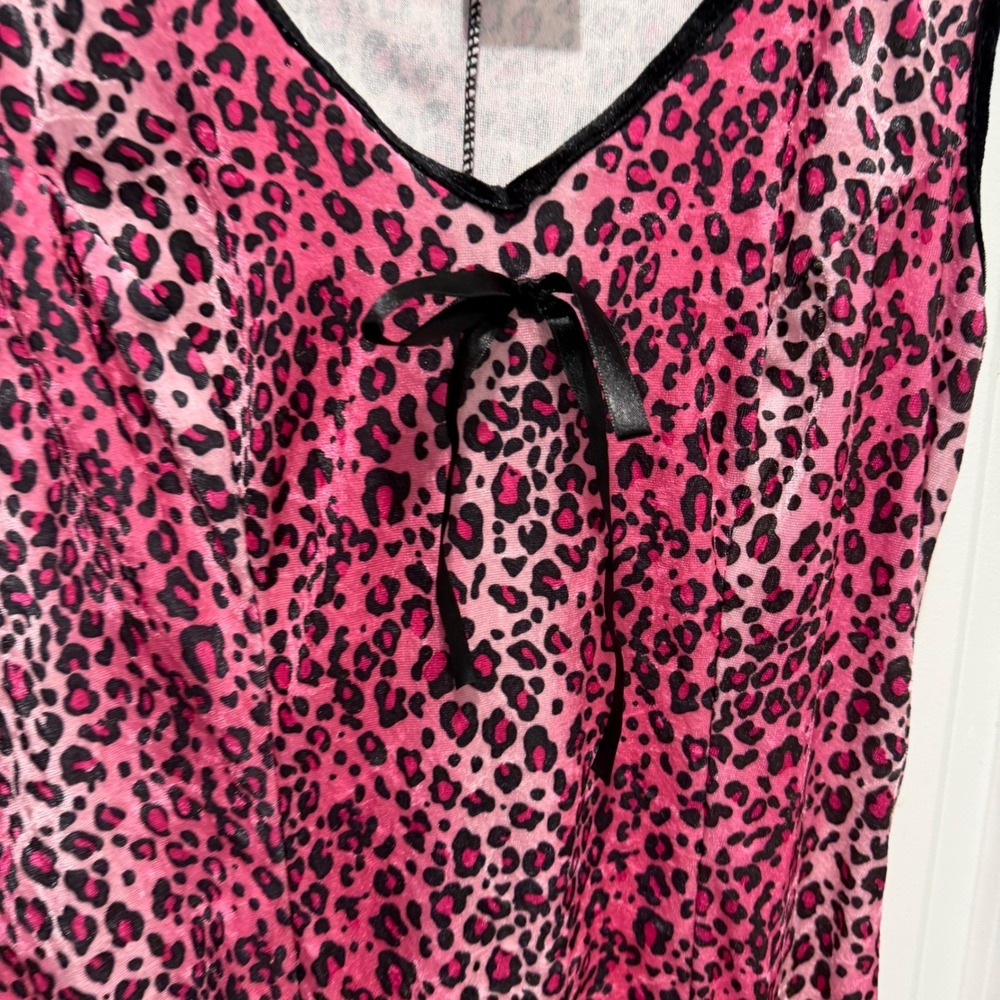 Sassy Kitty Womens Costume Dress Pink Leopard Print One Size Fits Most - Picture 2 of 7